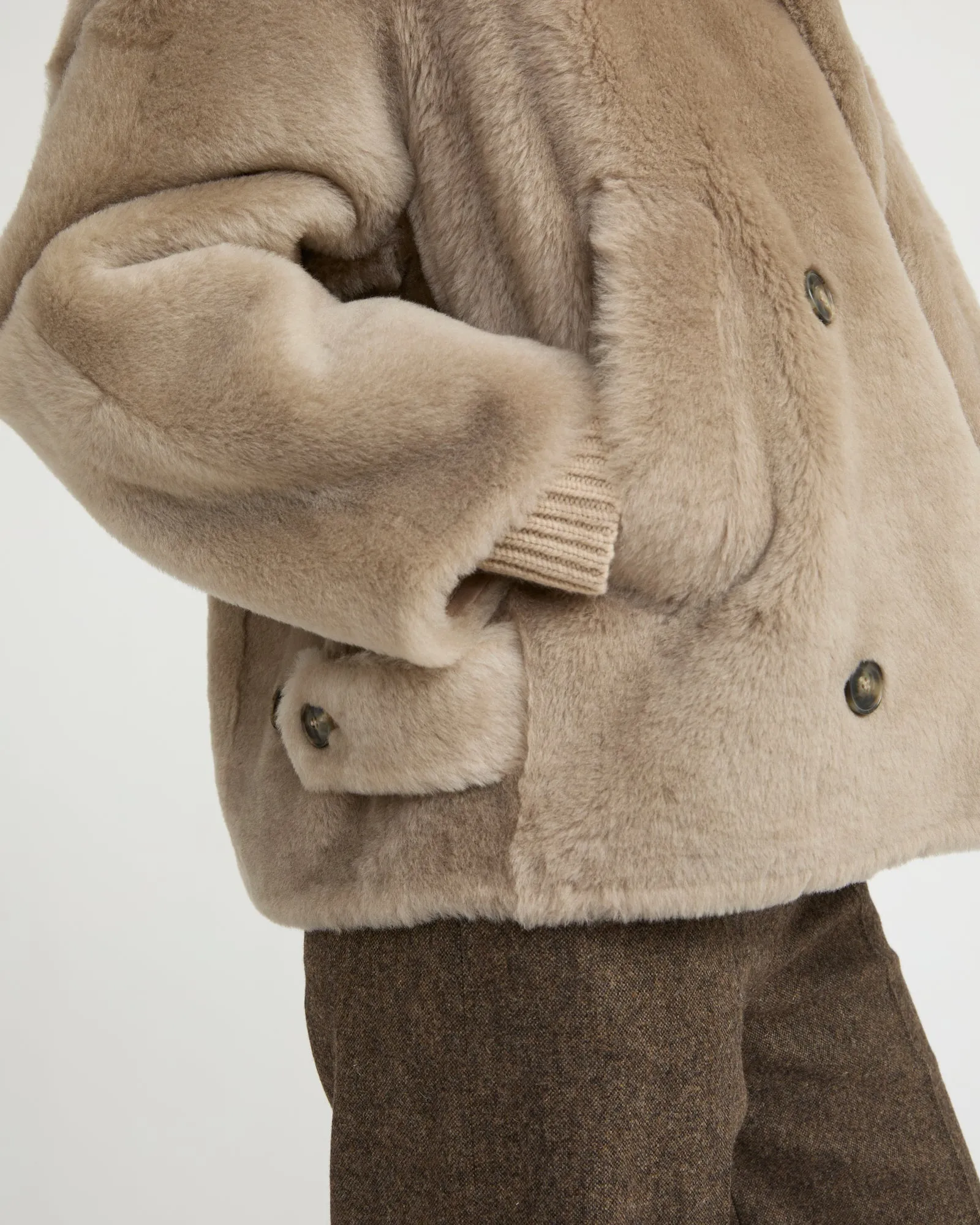 Veste caban en peau lainée sold by Yves Salomon product image thumbnail 2