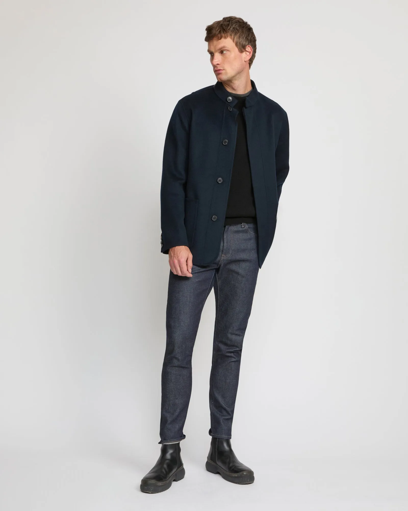 Blazer en tissu double face laine et cachemire sold by Yves Salomon product image thumbnail 3