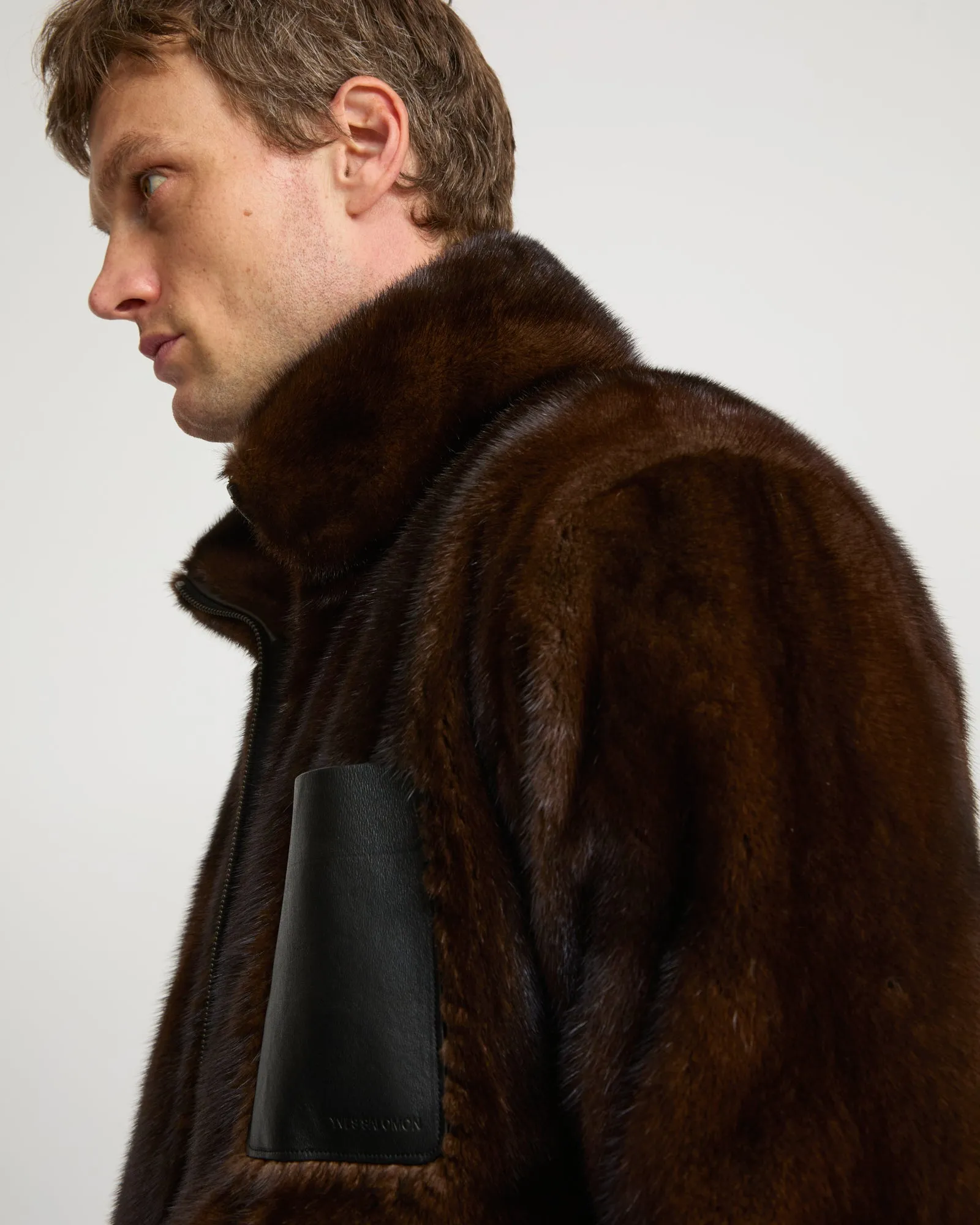 Veste fleece en fourrure de vison réversible sold by Yves Salomon product image thumbnail 4