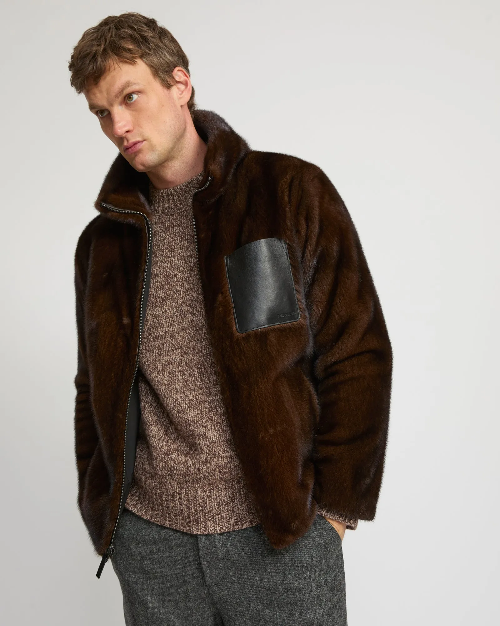 Veste fleece en fourrure de vison réversible sold by Yves Salomon product image thumbnail 2