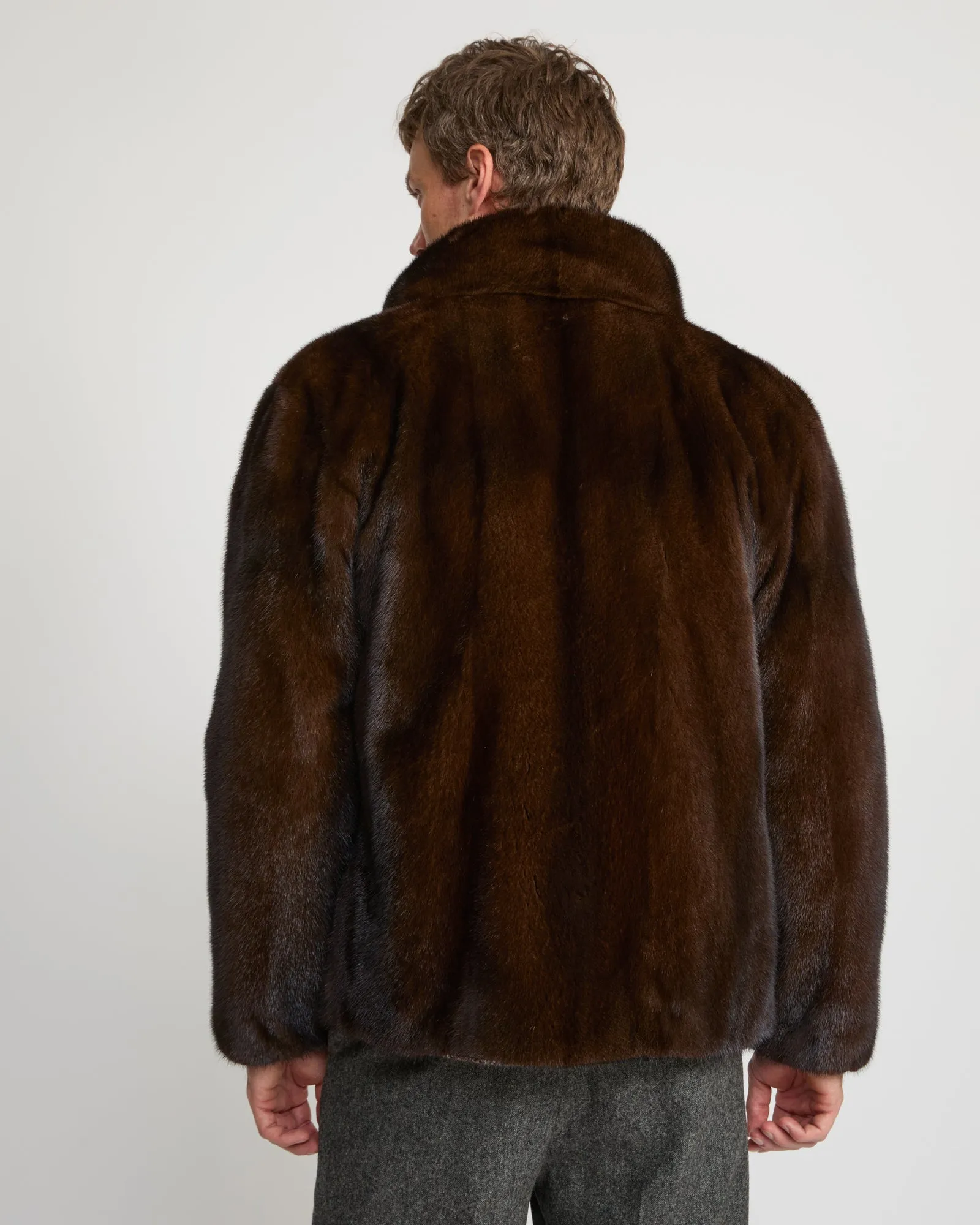 Veste fleece en fourrure de vison réversible sold by Yves Salomon product image thumbnail 5