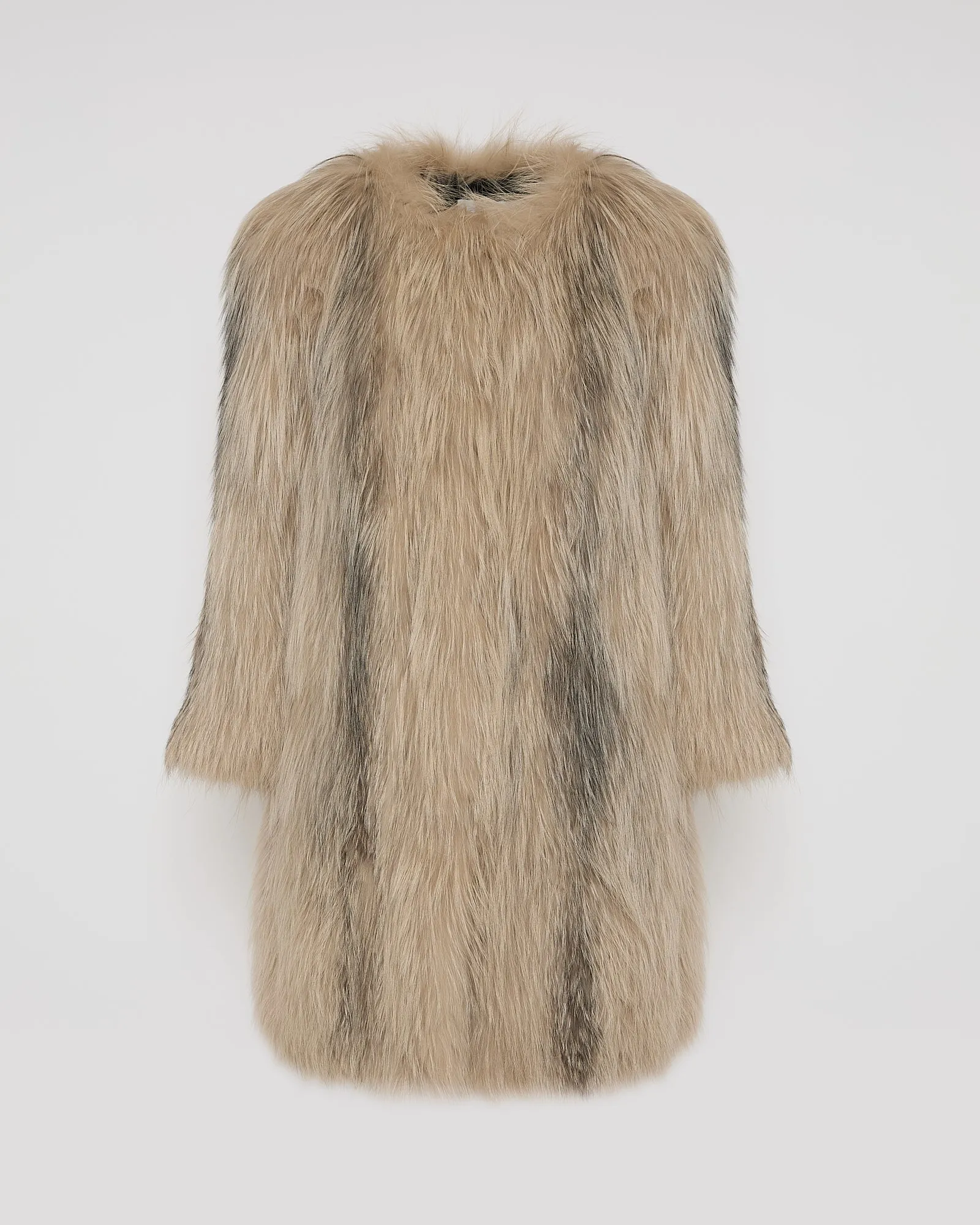 Veste longue en fourrure de renard tricoté sold by Yves Salomon product image thumbnail 5