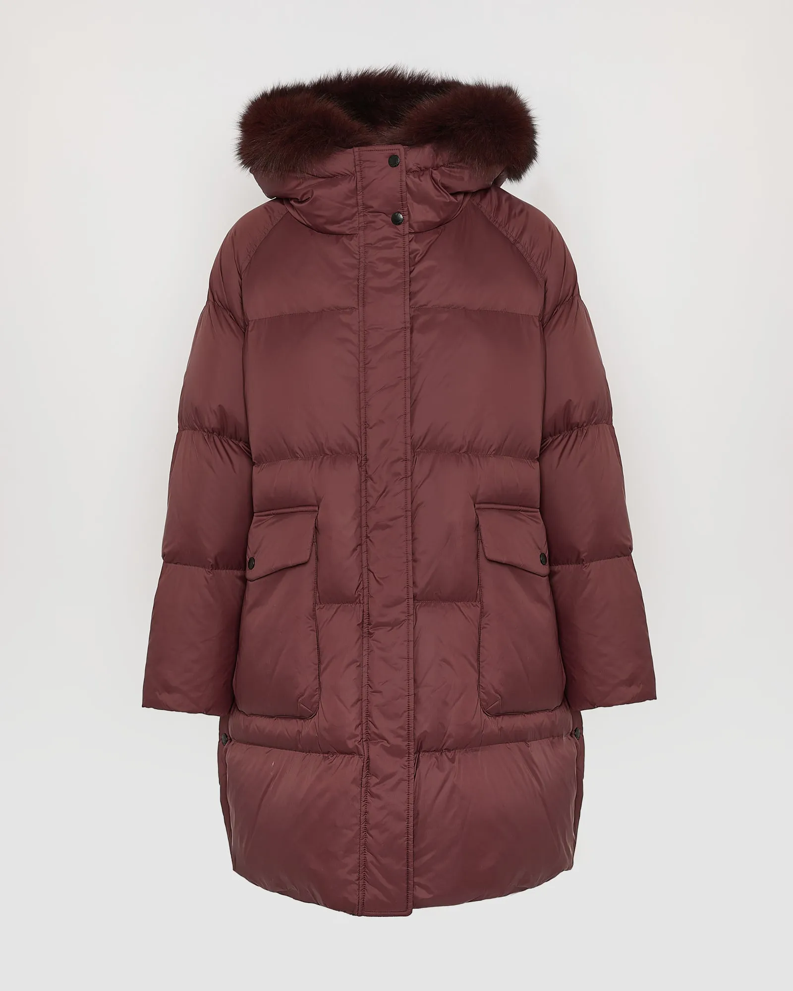Doudoune longue manches raglan garniture fourrure de renard sold by Yves Salomon product image thumbnail 5