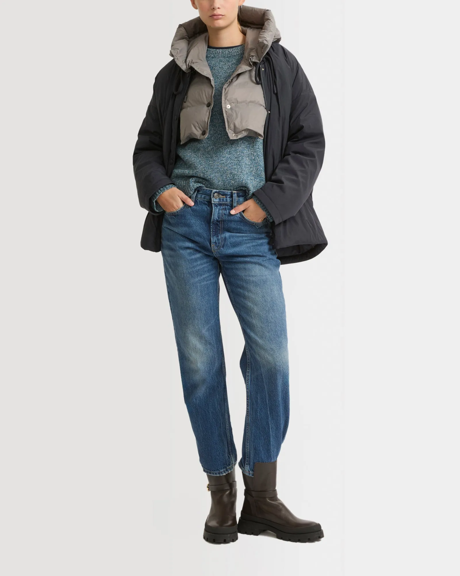 Doudoune courte encolure coulissée sold by Yves Salomon product image thumbnail 3