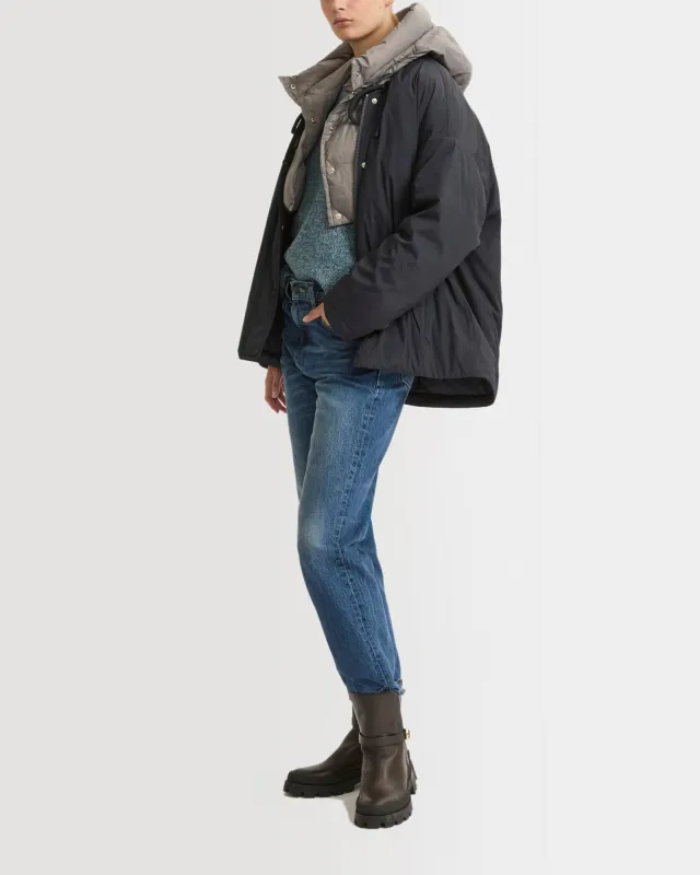 Doudoune courte encolure coulissée sold by Yves Salomon