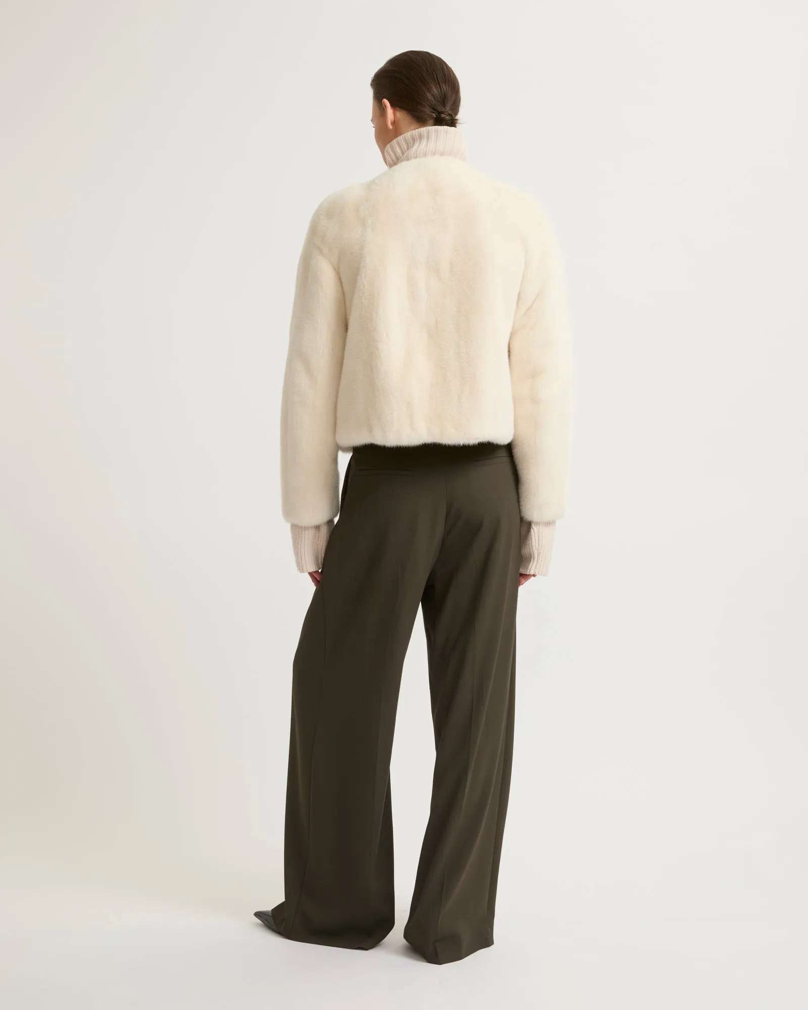 Veste à col rond en fourrure de vison long poil sold by Yves Salomon product image thumbnail 5