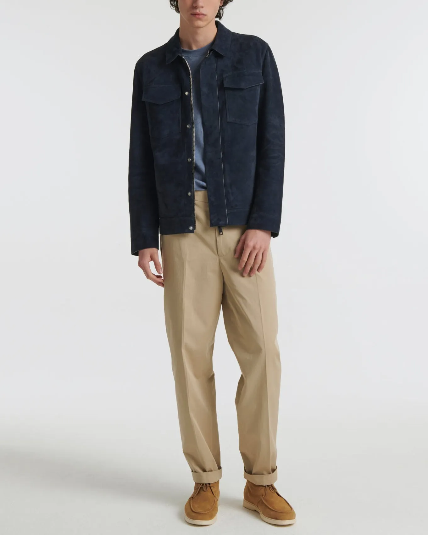 Veste en cuir velours double face envers nappa sold by Yves Salomon product image thumbnail 3