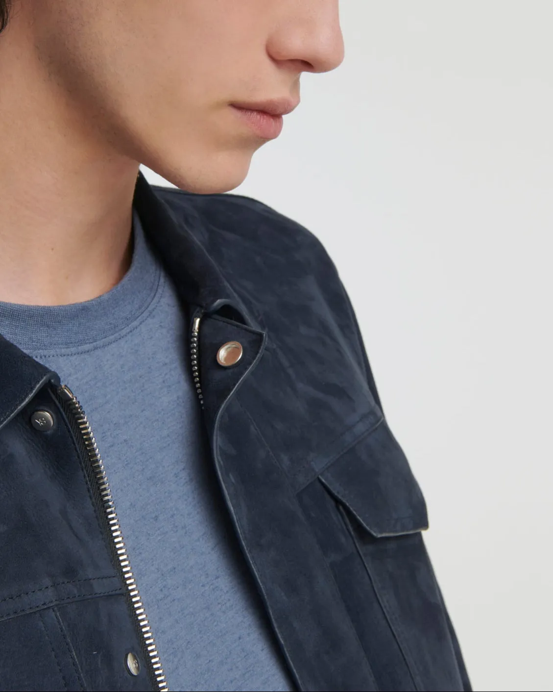Veste en cuir velours double face envers nappa sold by Yves Salomon product image thumbnail 2