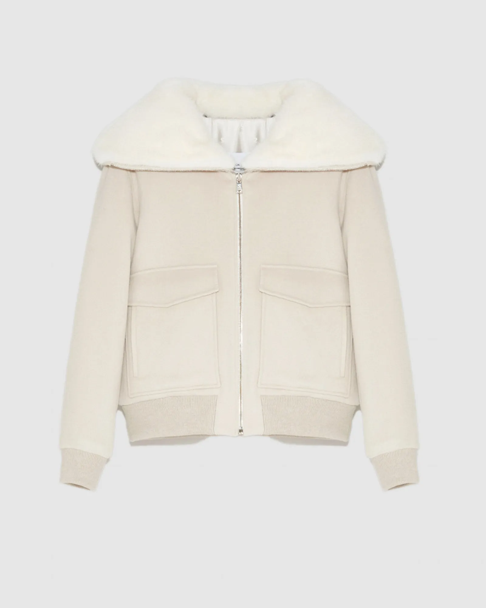 Blouson en lainage cachemire avec col en fourrure de vison sold by Yves Salomon product image thumbnail 3