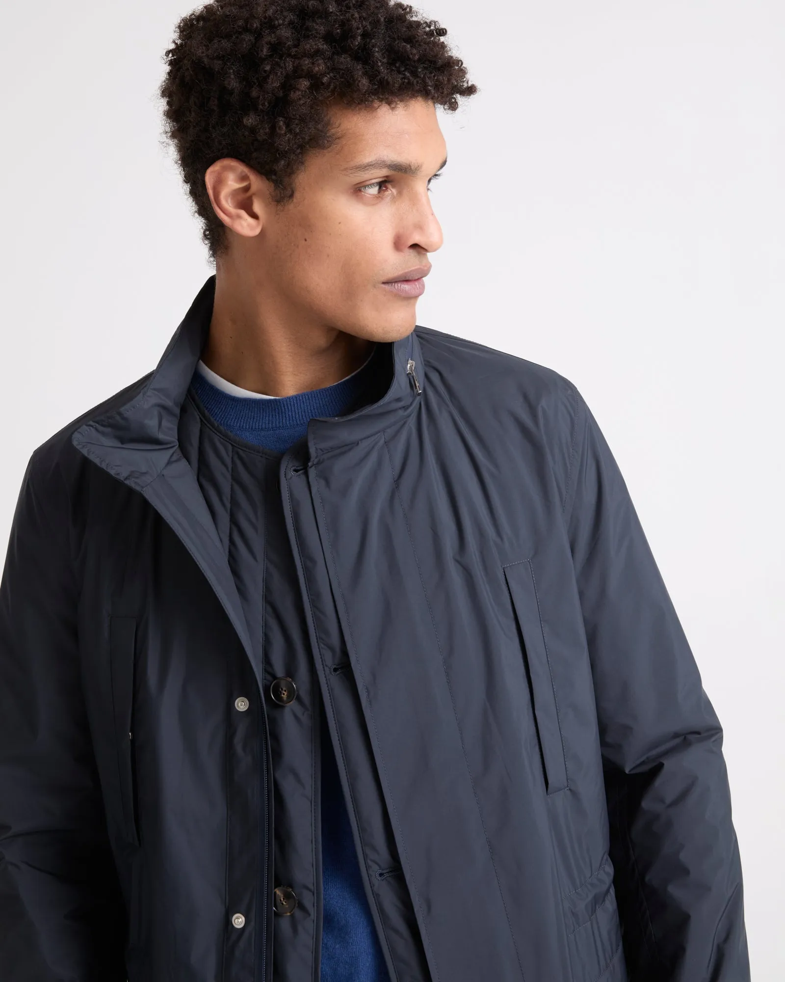 Surchemise en tissu technique imperméable sold by Yves Salomon product image thumbnail 2