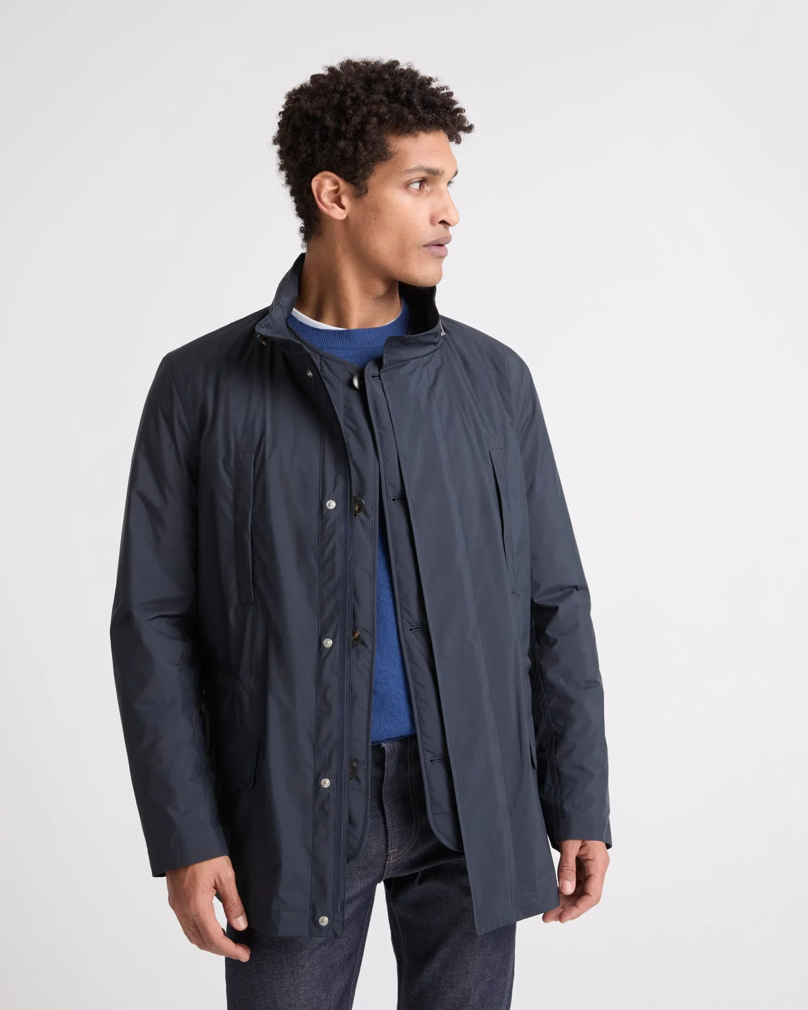 Surchemise en tissu technique imperméable sold by Yves Salomon product image thumbnail 3