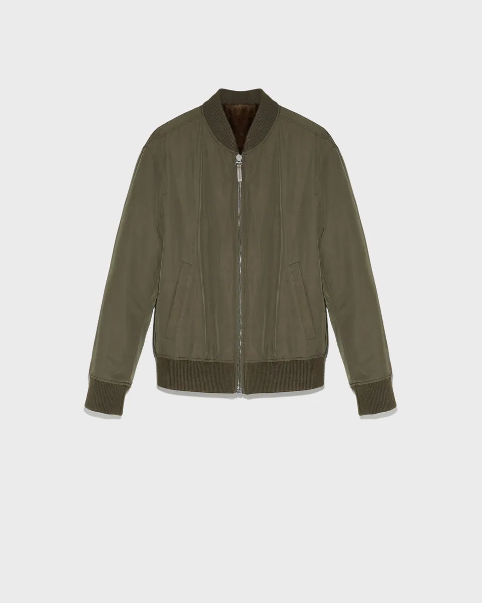 Veste teddy en tissu technique réversible en fourrure de vison sold by Yves Salomon