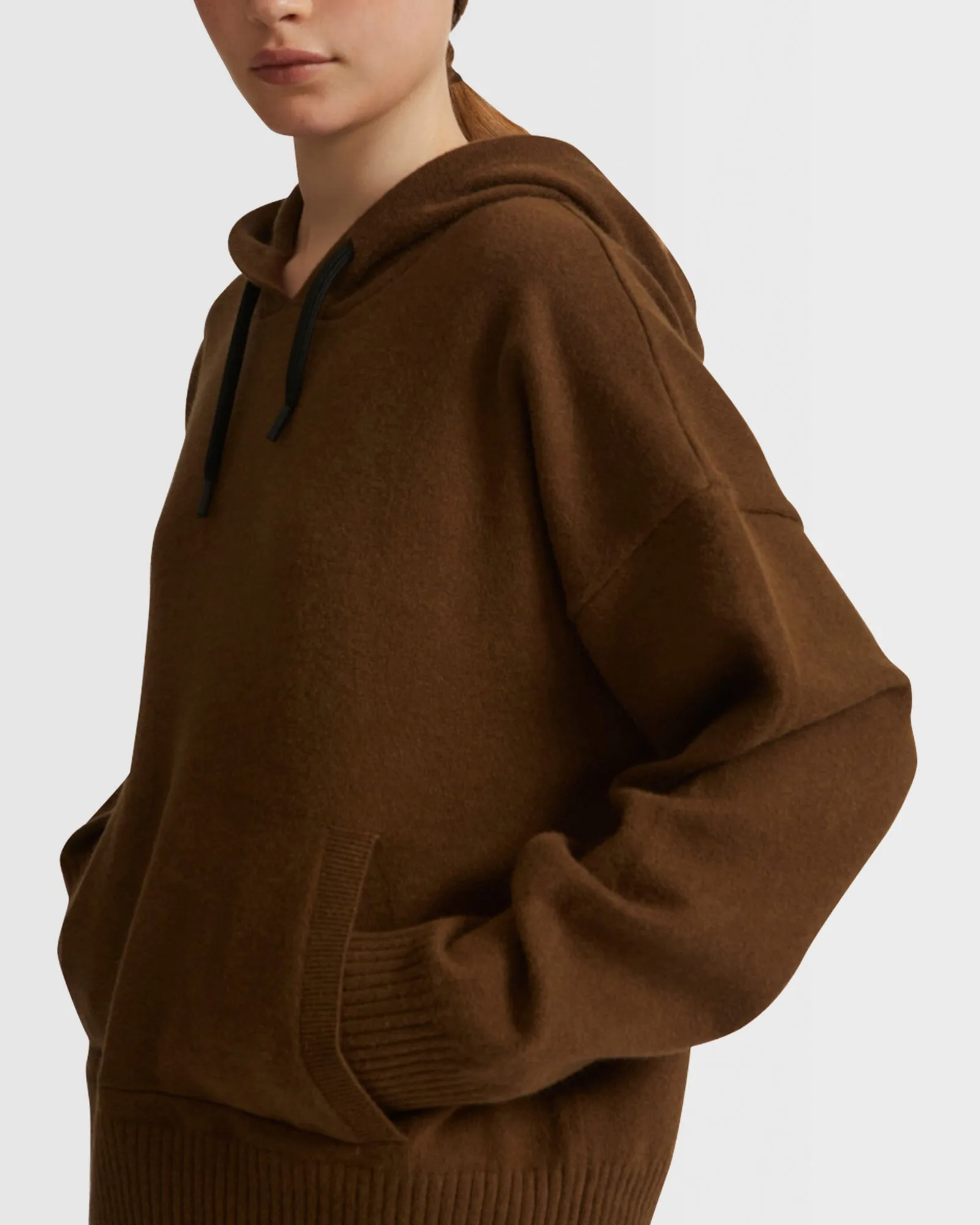 Hoodie à capuche en maille lainage Angora sold by Yves Salomon product image thumbnail 3