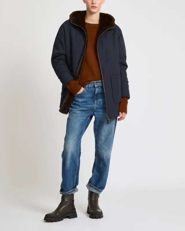 Parka en tissu technique réversible fourrure de vison sold by Yves Salomon