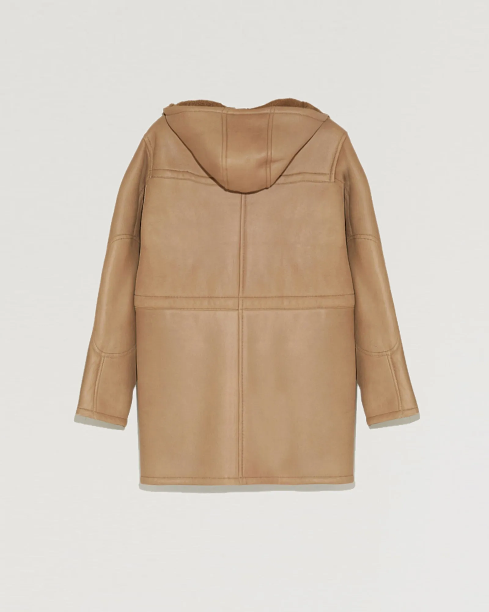 Manteau en cuir velours doublé avec capuche sold by Yves Salomon product image thumbnail 2