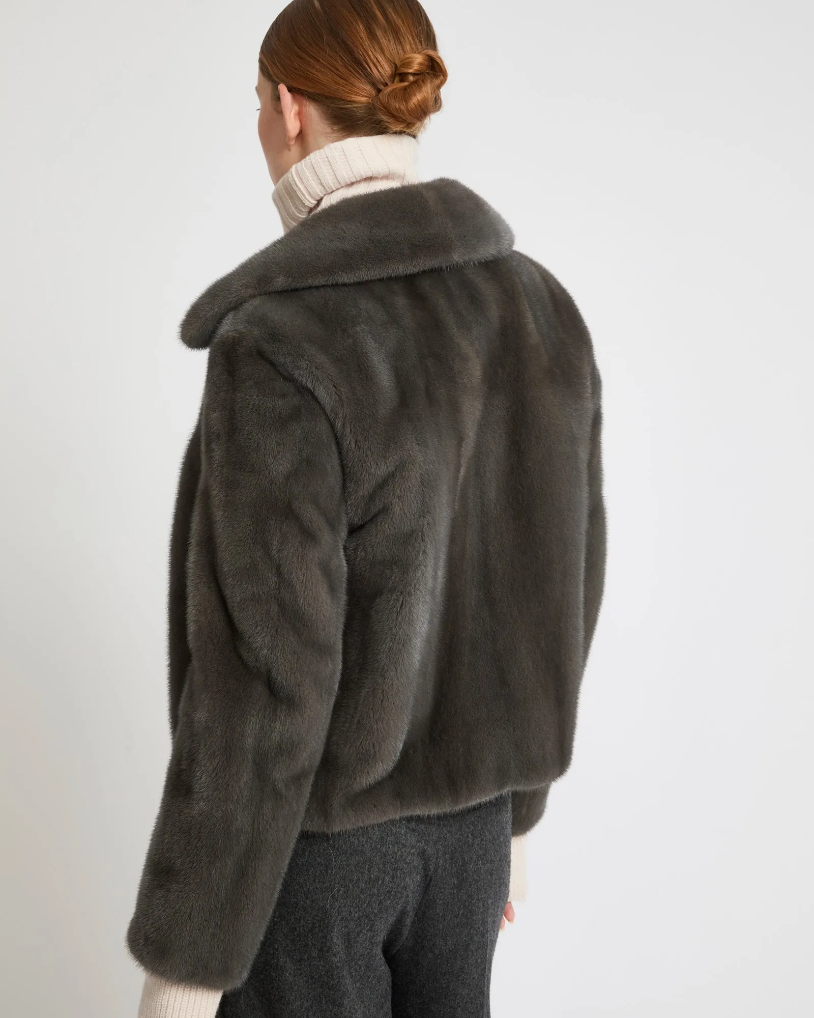 Veste courte en fourrure de vison à poils longs sold by Yves Salomon product image thumbnail 5