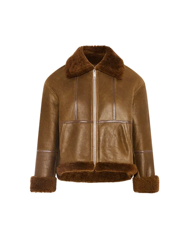 Veste bombers en agneau mérinos sold by Yves Salomon