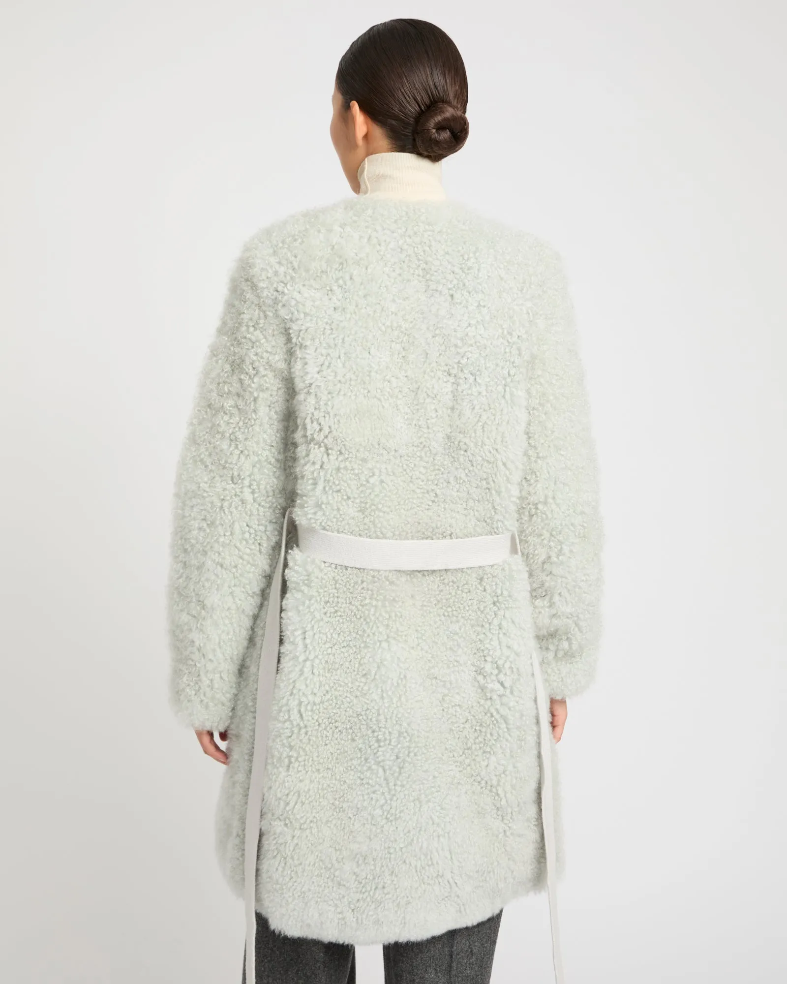 Manteau en maille mérinos et agneau sold by Yves Salomon product image thumbnail 4