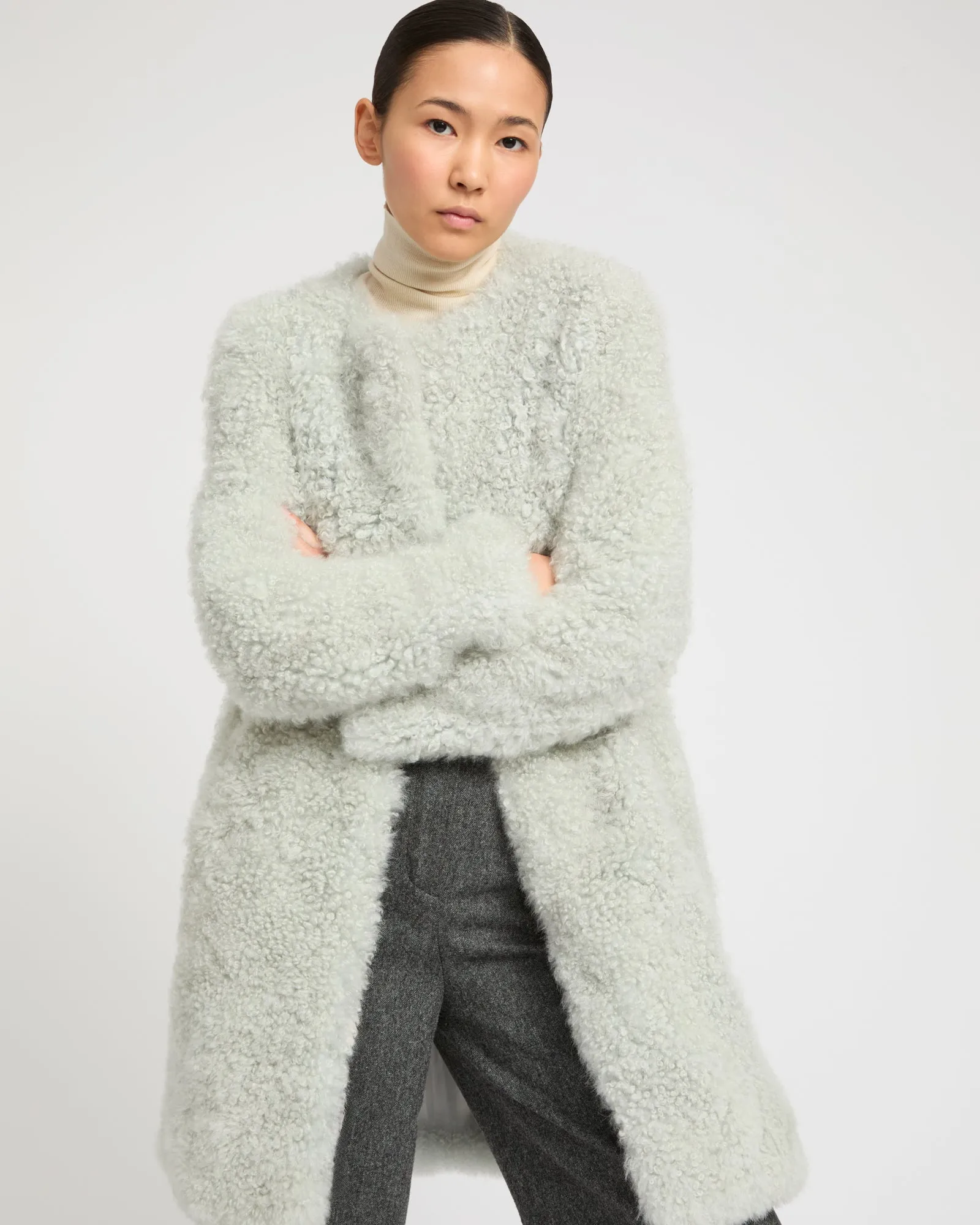 Manteau en maille mérinos et agneau sold by Yves Salomon product image thumbnail 2