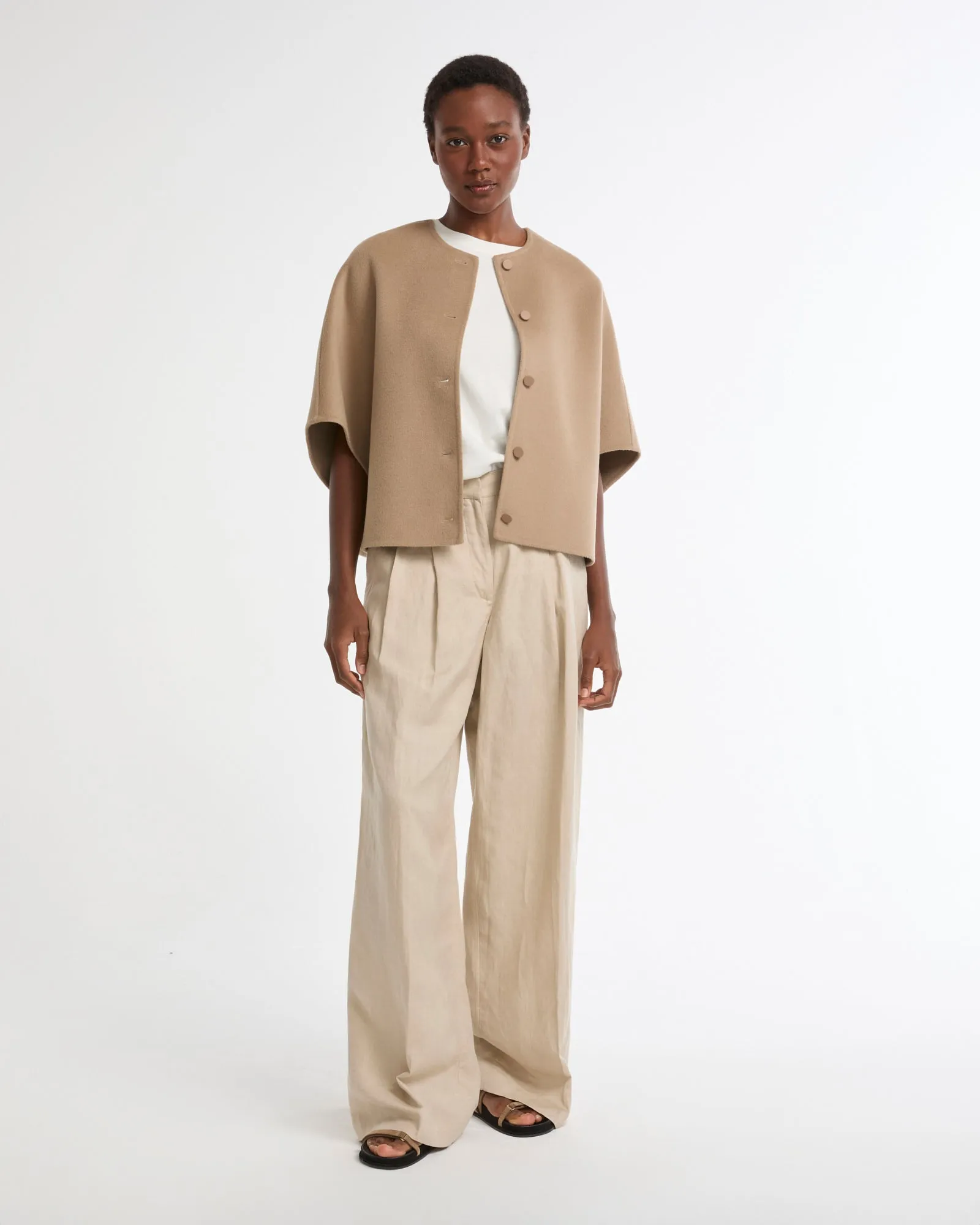 Veste en lainage cachemire double face sold by Yves Salomon