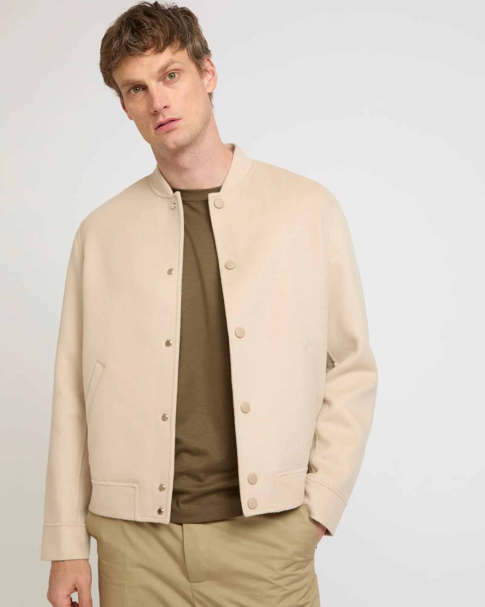 Veste Teddy en lainage cachemire double face sold by Yves Salomon