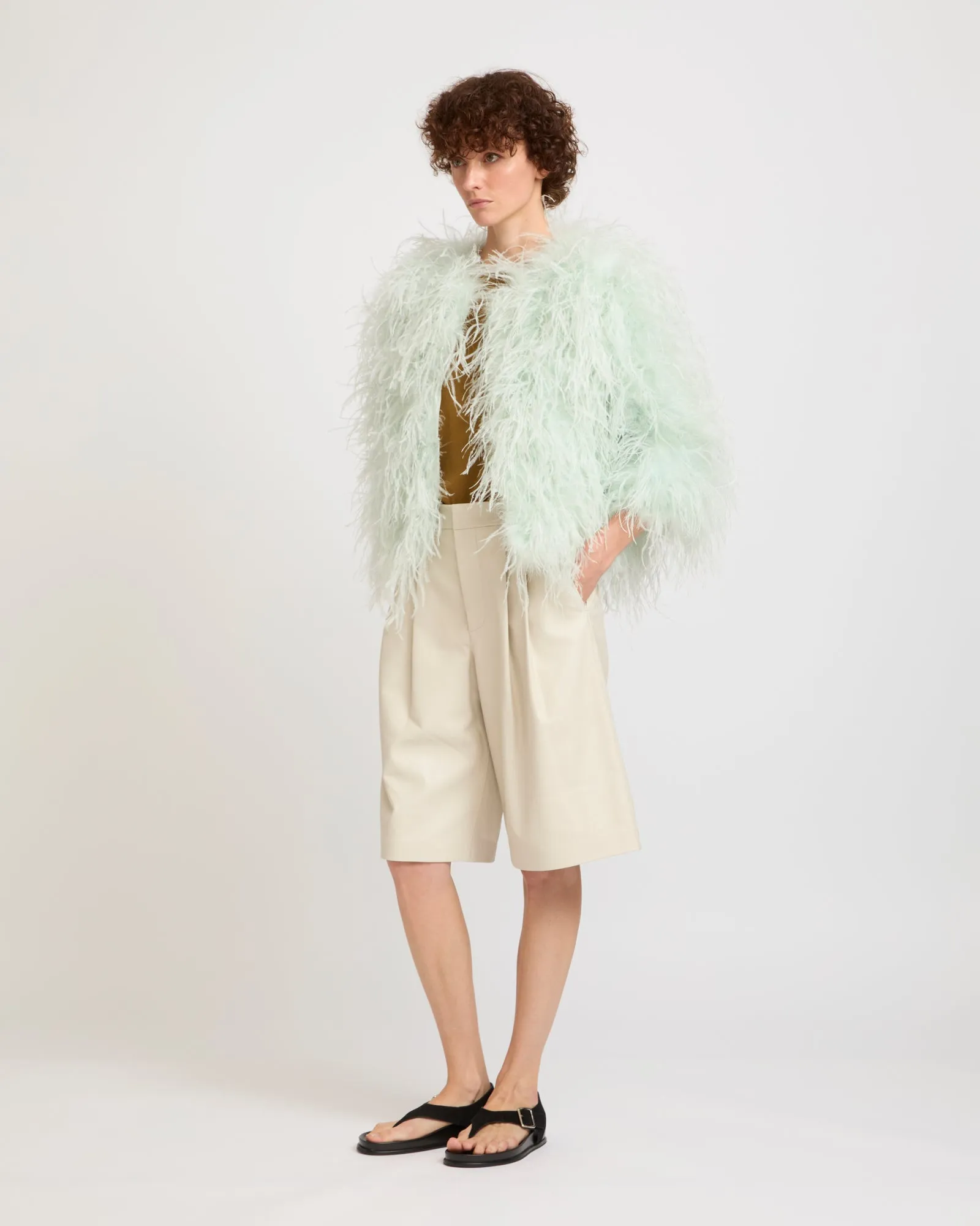 Veste courte en plumes d'autruche sold by Yves Salomon product image thumbnail 2