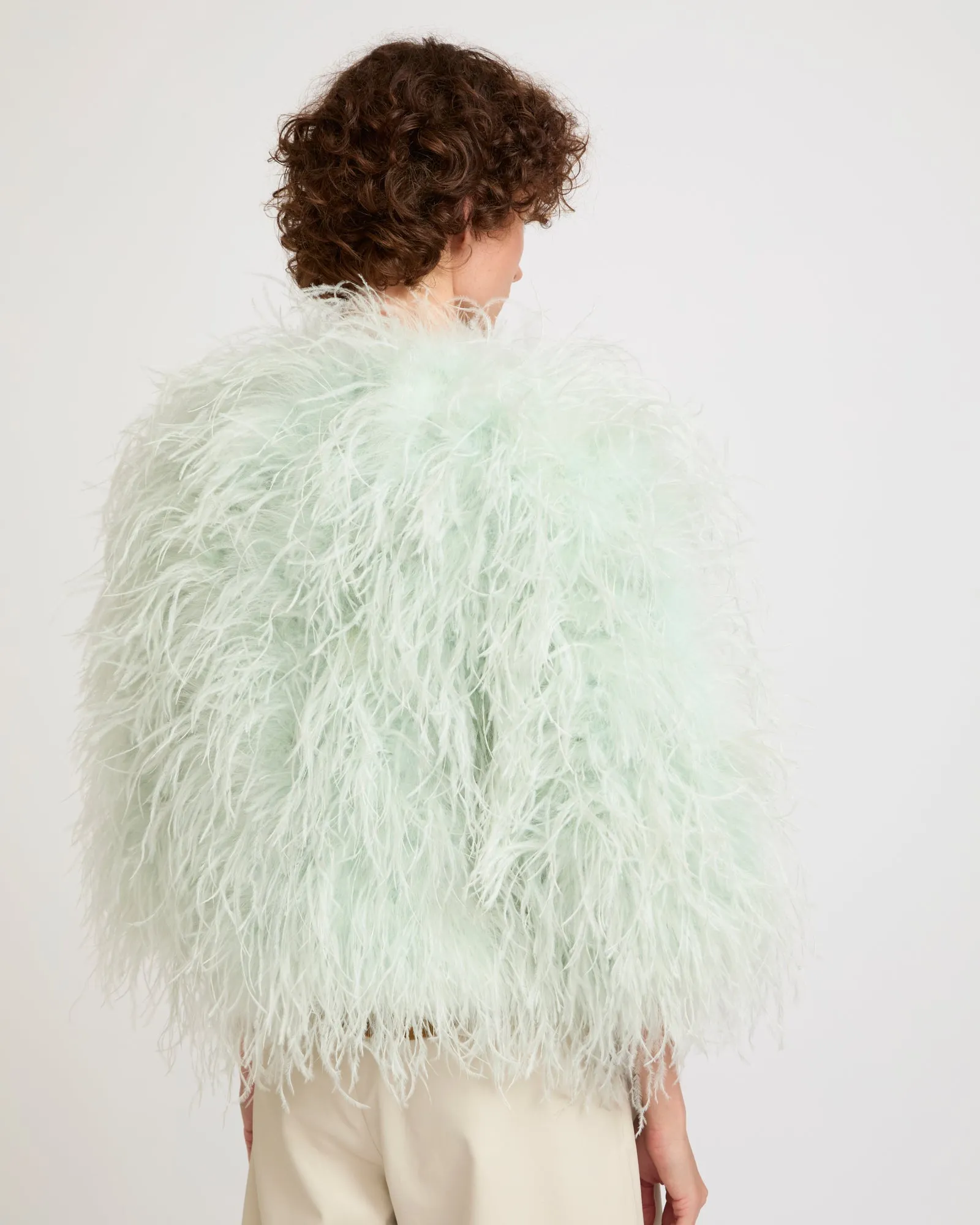 Veste courte en plumes d'autruche sold by Yves Salomon product image thumbnail 3
