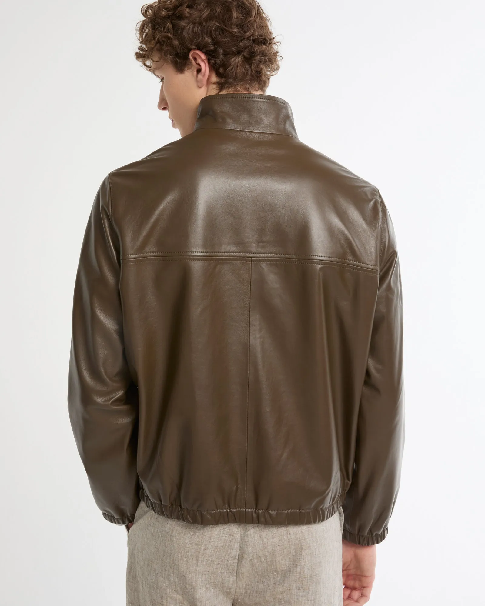 Blouson zippé en cuir d'agneau sold by Yves Salomon product image thumbnail 5