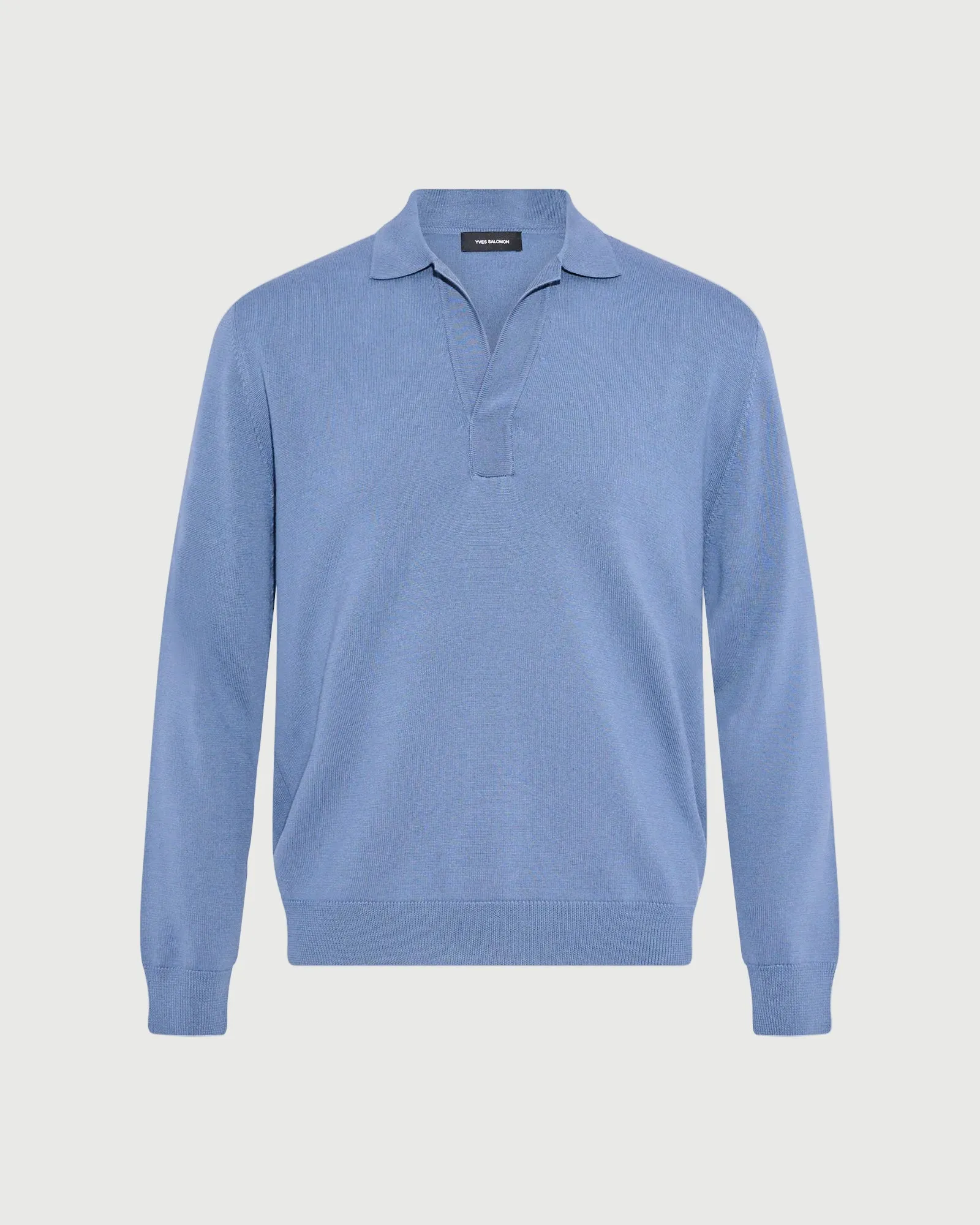 Pull col polo en maille 100% laine merinos sold by Yves Salomon product image thumbnail 4