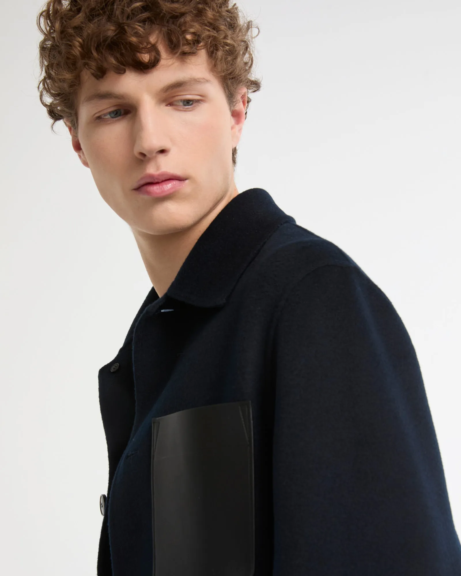 Veste workwear en lainage cachemire double face sold by Yves Salomon product image thumbnail 3