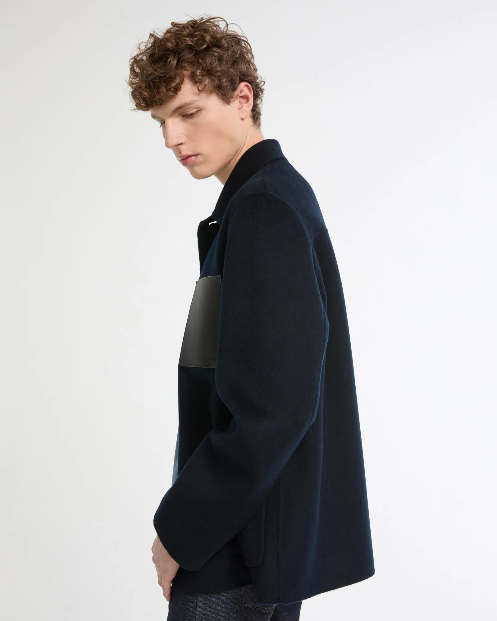 Veste workwear en lainage cachemire double face sold by Yves Salomon product image thumbnail 4