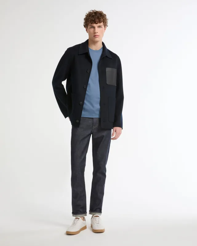 Veste workwear en lainage cachemire double face made by Yves Salomon