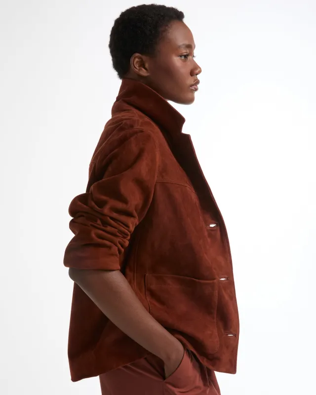 Veste en cuir d'agneau double face sold by Yves Salomon