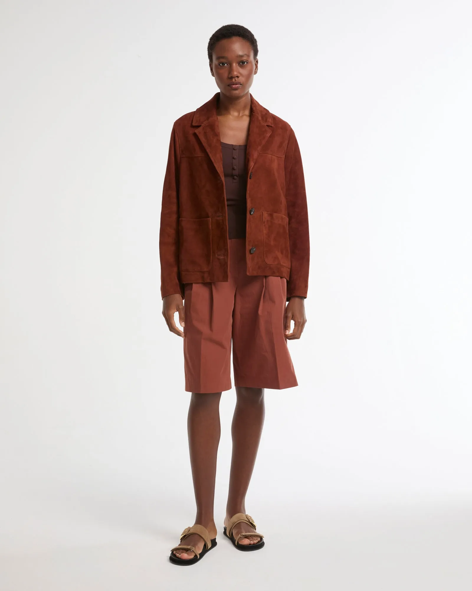 Veste en cuir d'agneau double face sold by Yves Salomon product image thumbnail 2