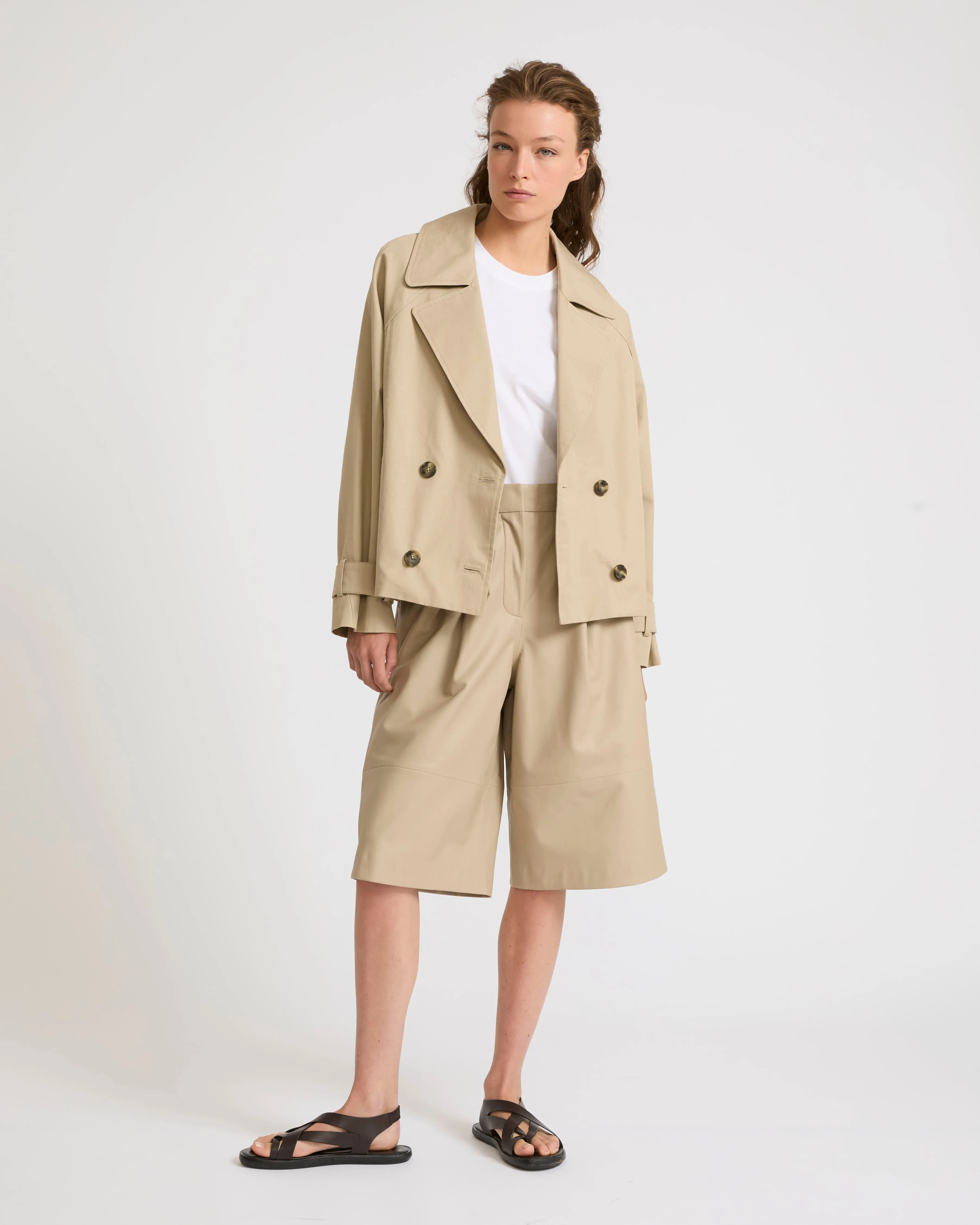 Veste trench en gabardine de coton sold by Yves Salomon product image thumbnail 2