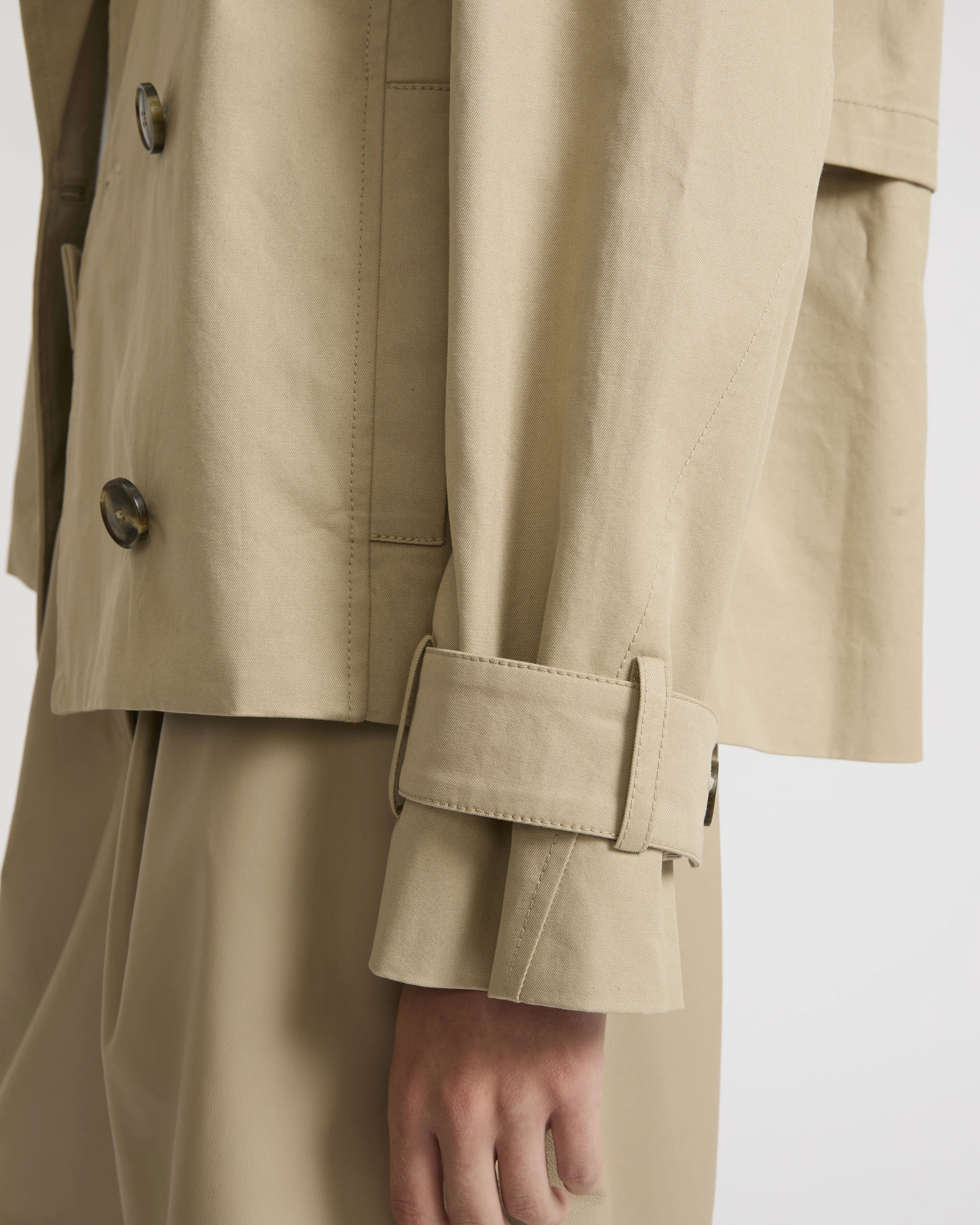 Veste trench en gabardine de coton sold by Yves Salomon product image thumbnail 3