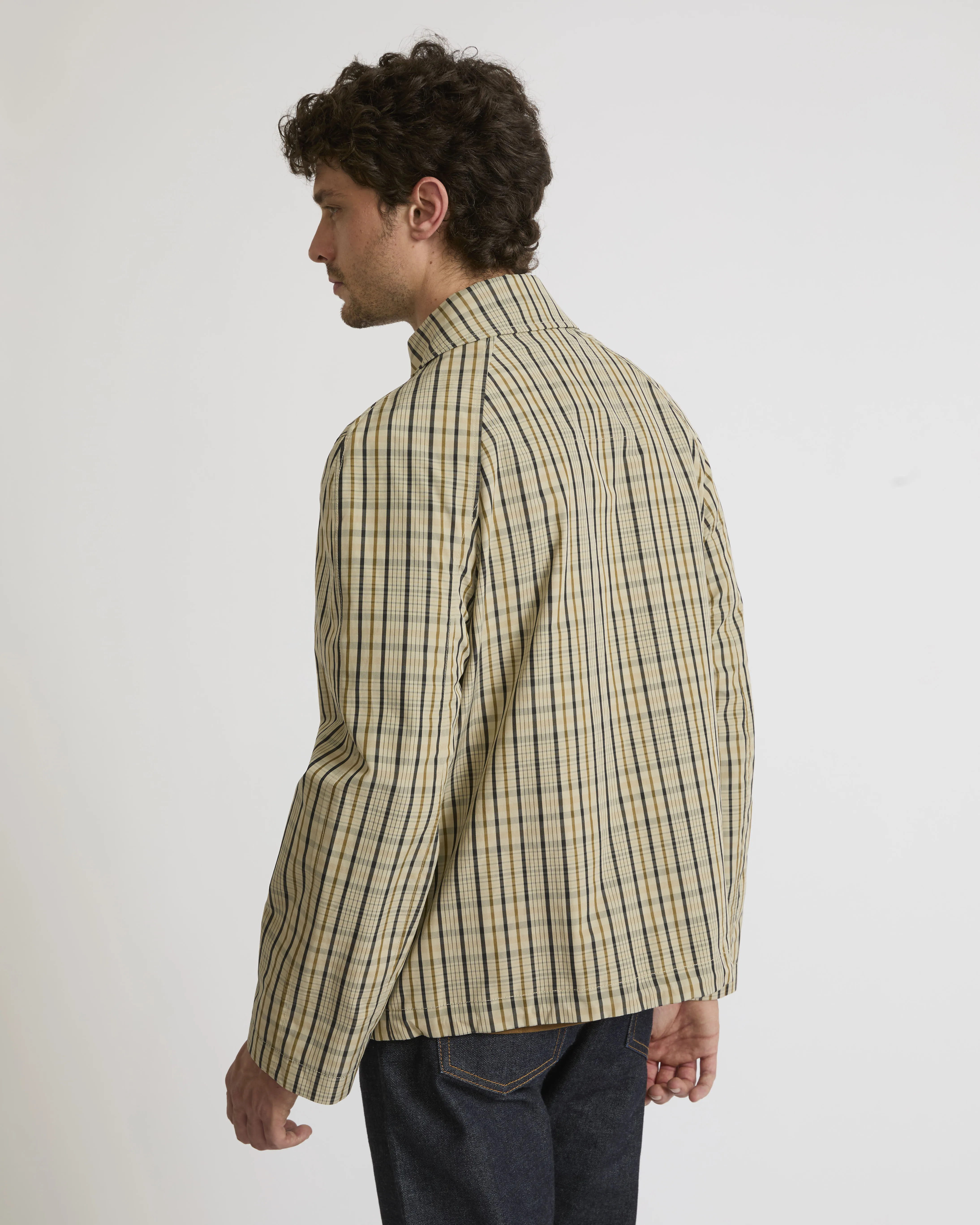 Veste en tissu jacquard et détails cuir sold by Yves Salomon product image thumbnail 3