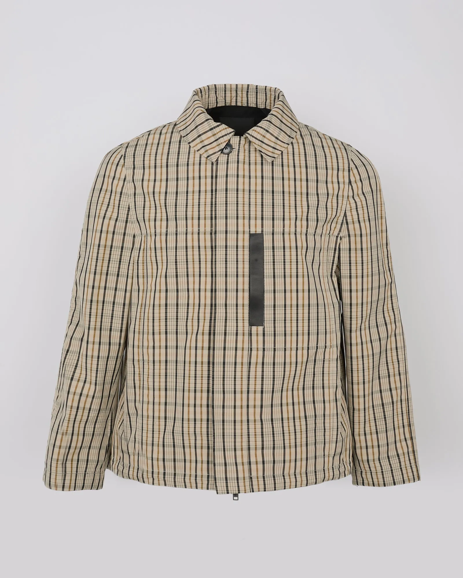 Veste en tissu jacquard et détails cuir sold by Yves Salomon product image thumbnail 4