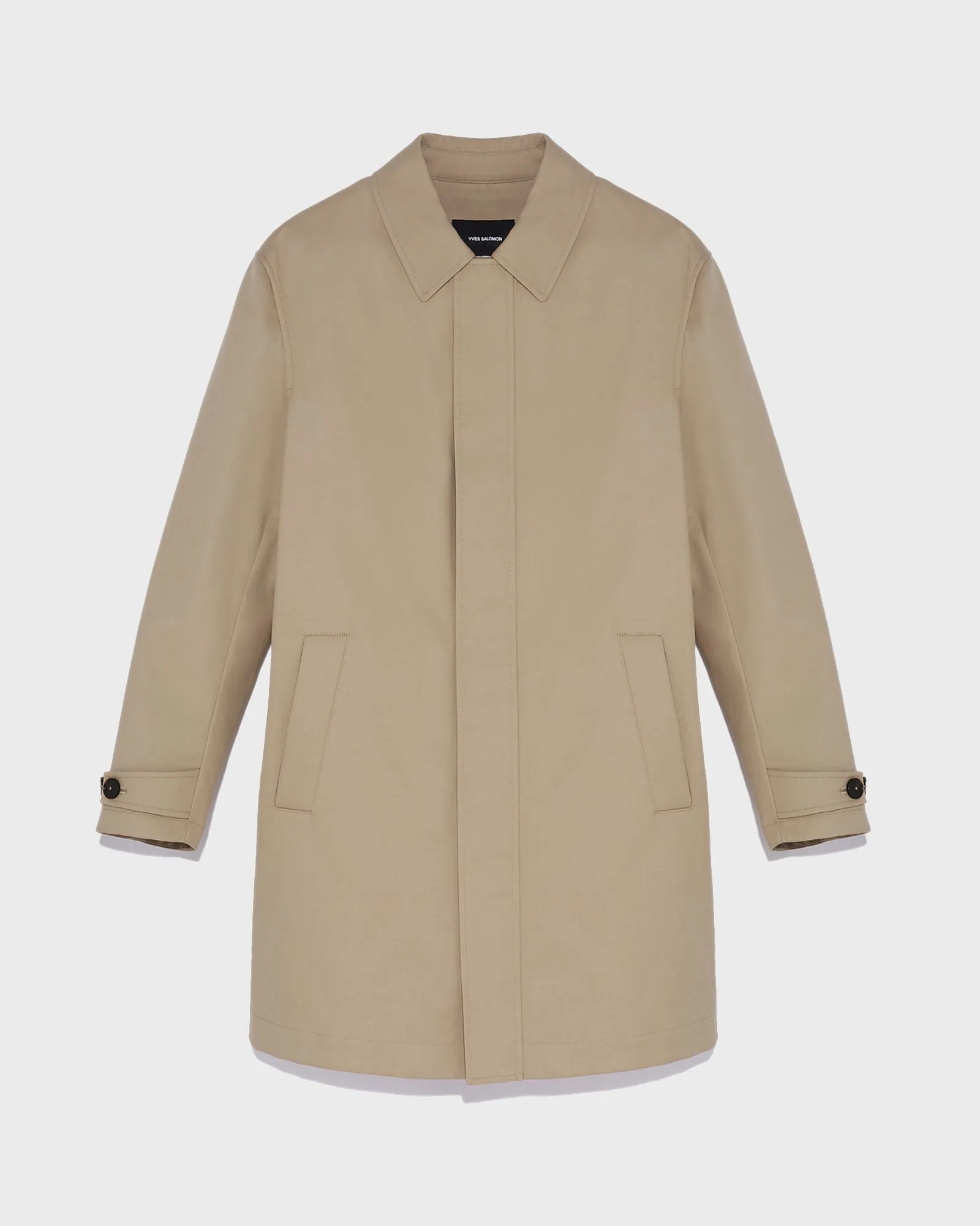 Manteau 3/4 en coton double face et détails cuir déperlant sold by Yves Salomon product image thumbnail 5