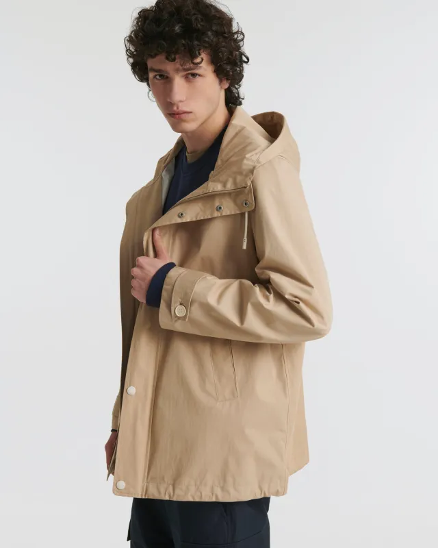Parka courte en coton mélangé imperméable made by Yves Salomon
