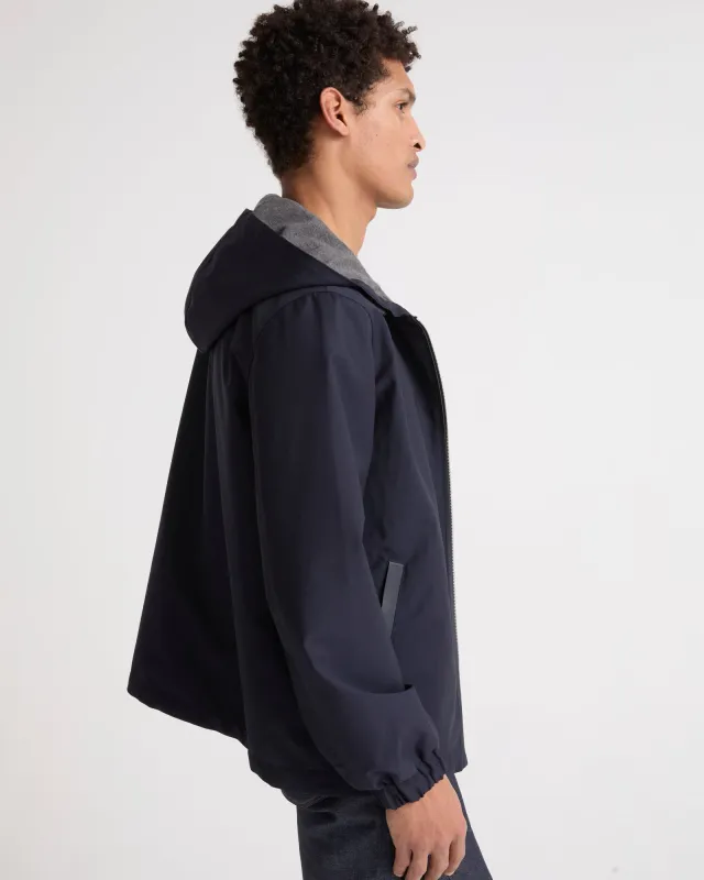 Hoody en laine mélangée imperméable made by Yves Salomon