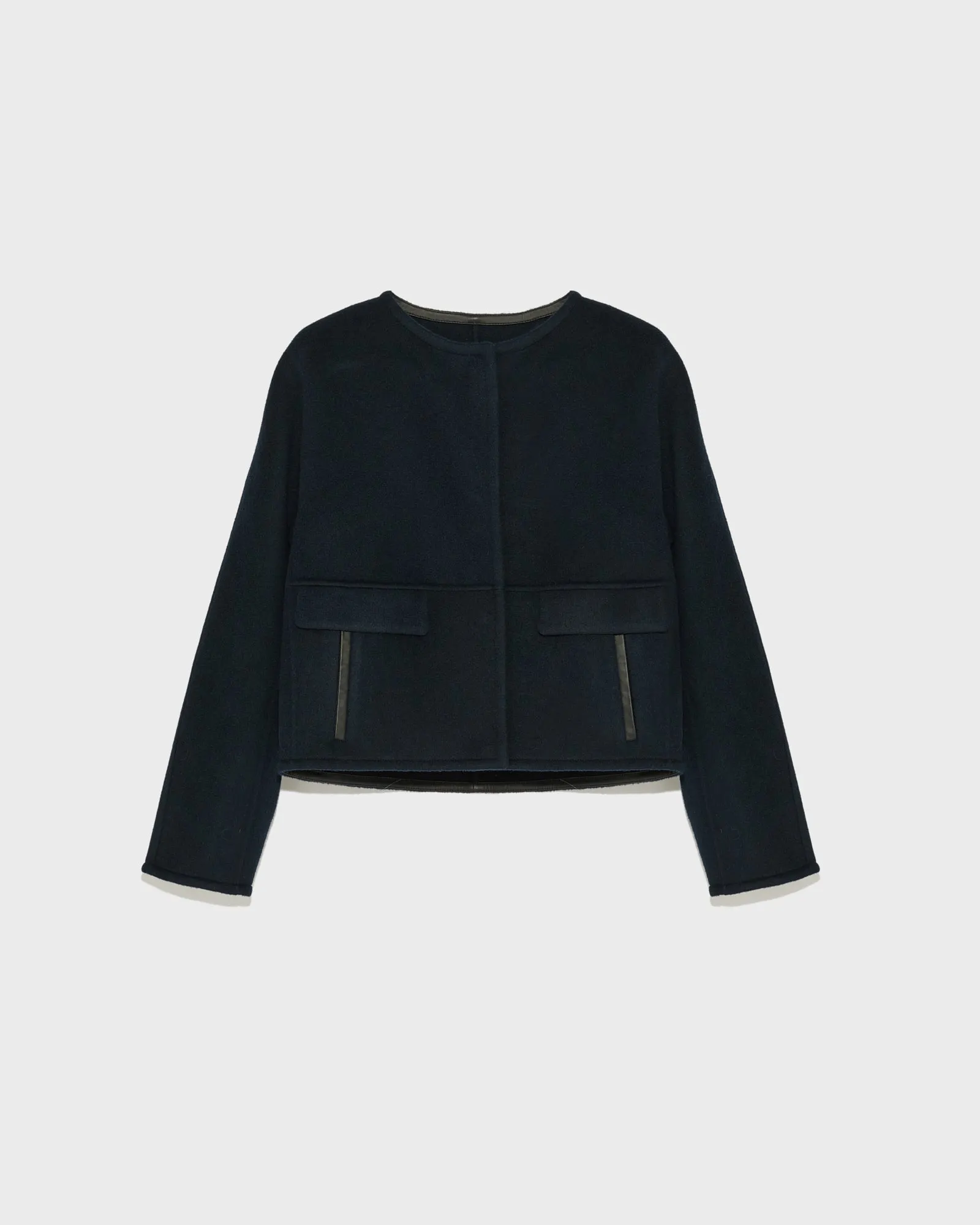 Veste avec col rond en lainage cachemire double-face sold by Yves Salomon product image thumbnail 5