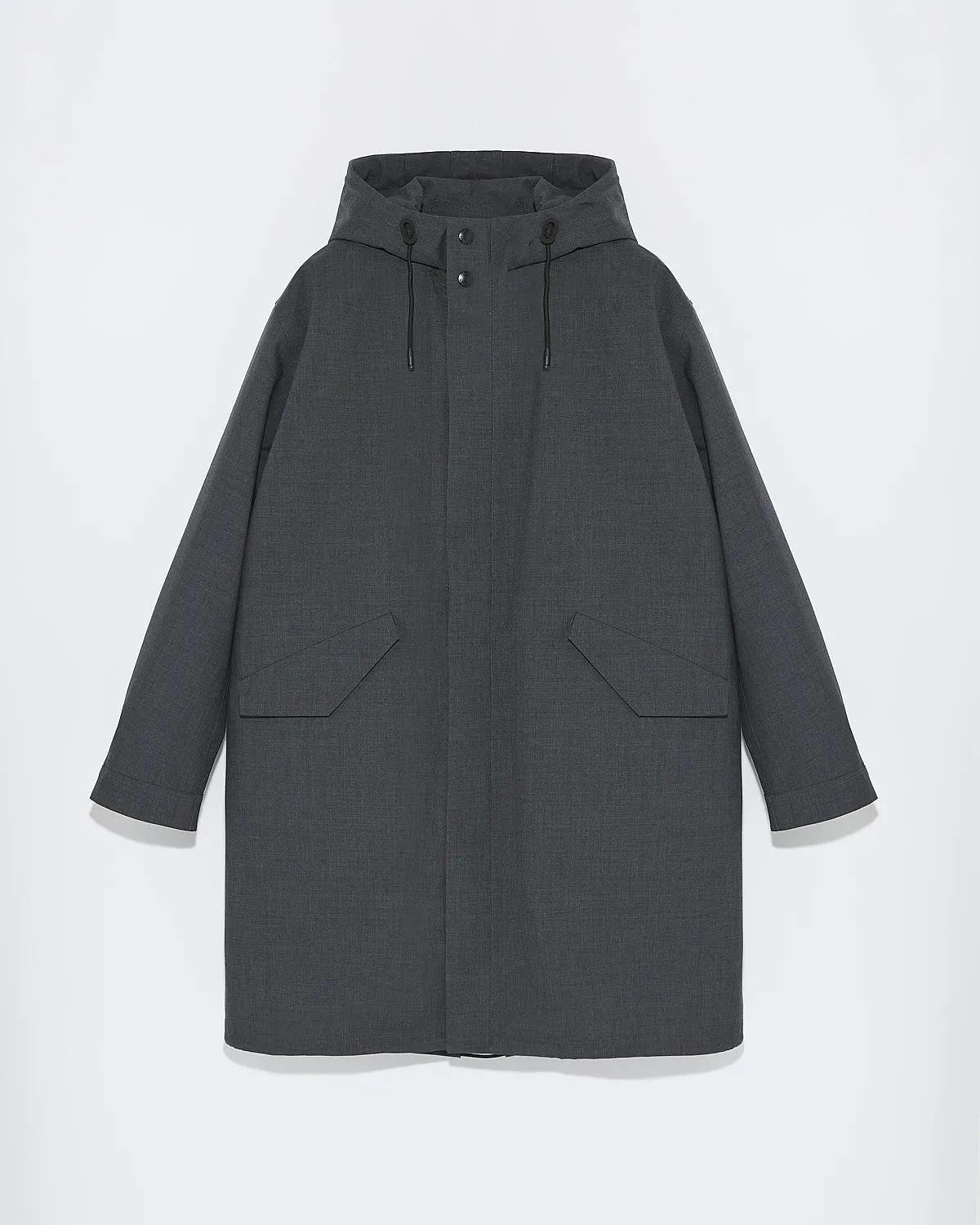 Parka fishtail en laine froide imperméable sold by Yves Salomon product image thumbnail 4