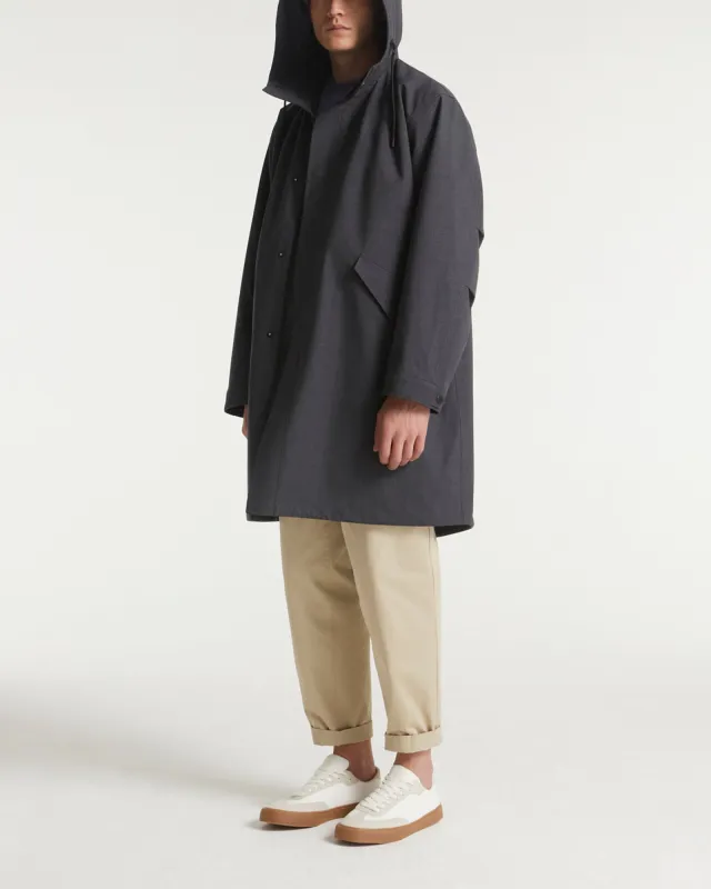 Parka fishtail en laine froide imperméable made by Yves Salomon