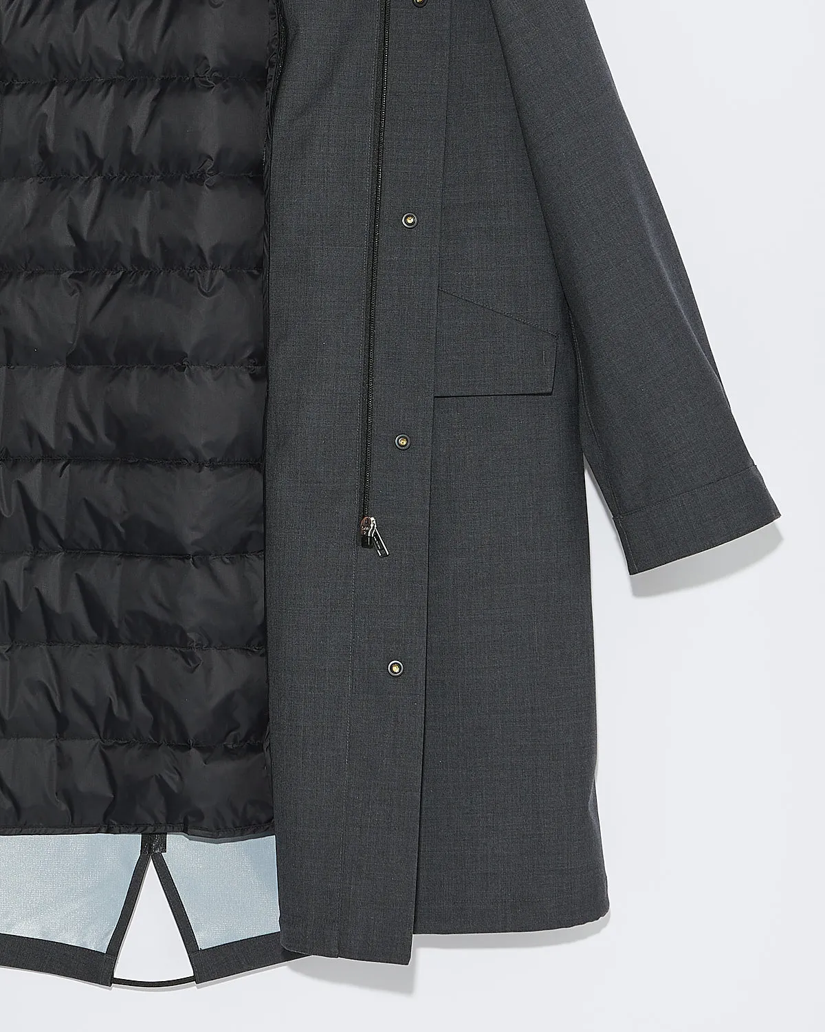 Parka fishtail en laine froide imperméable sold by Yves Salomon product image thumbnail 3