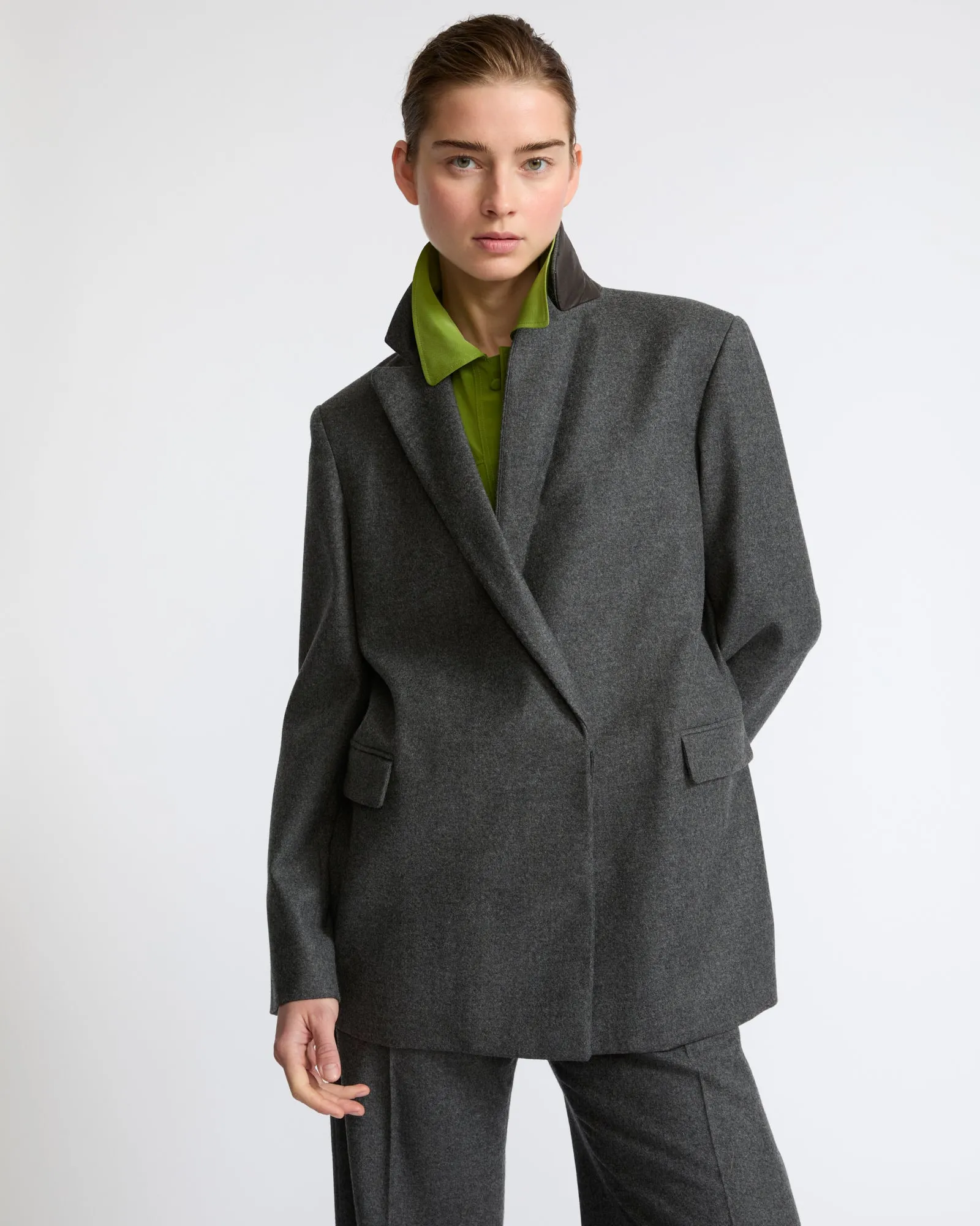 Veste tailleur en lainage cachemire Loro Piana sold by Yves Salomon product image thumbnail 4