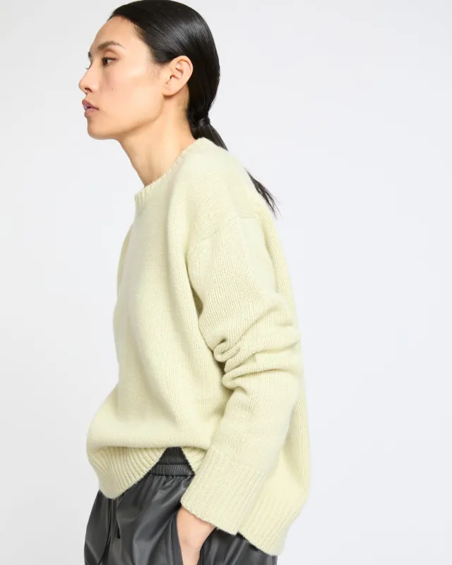 Pull col rond en maille 100% cachemire made by Yves Salomon
