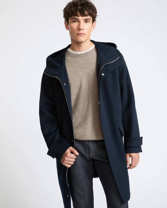 Manteau à capuche en cachemire double face made by Yves Salomon