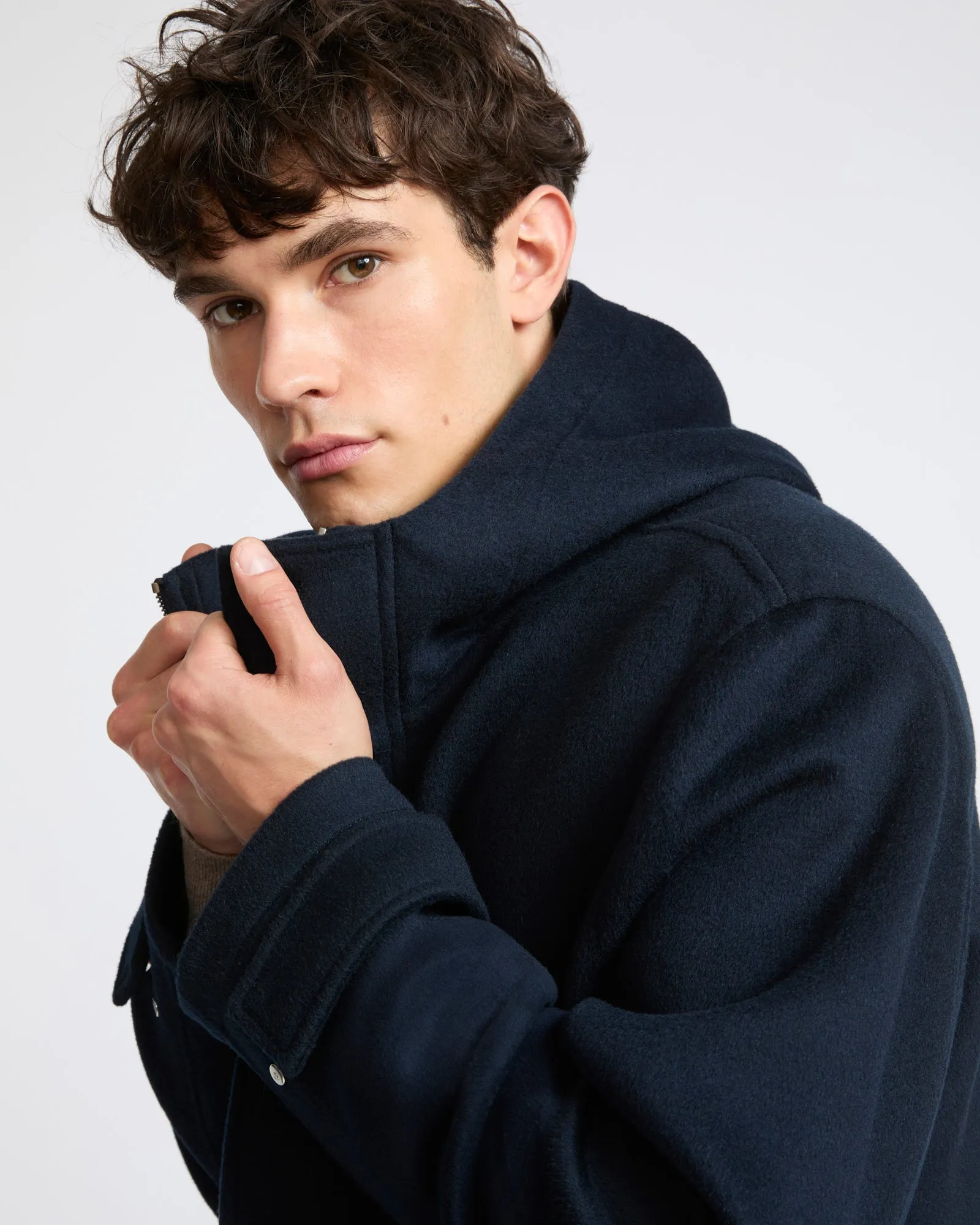Manteau à capuche en cachemire double face sold by Yves Salomon product image thumbnail 2