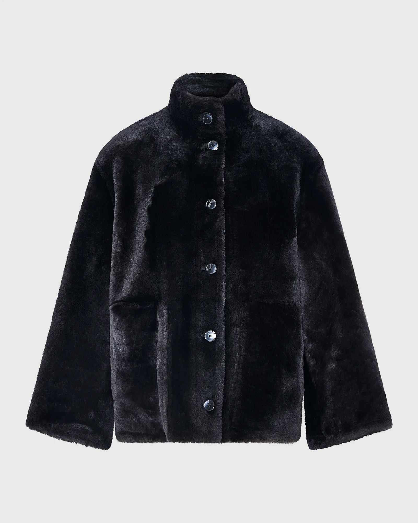 Veste droite en peau lainée d'agneau Mérinos sold by Yves Salomon product image thumbnail 5